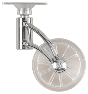 Möbelhjul med kromad bygel