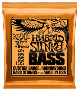Ernie Ball Hybrid Slinky Bass 45-105 strengesett til elektrisk bass