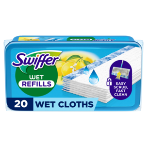 Swiffer Wet Refill fuktiga rengöringsdukar, 20-pack