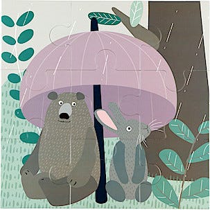 Pussel 3-pack djurmotiv 