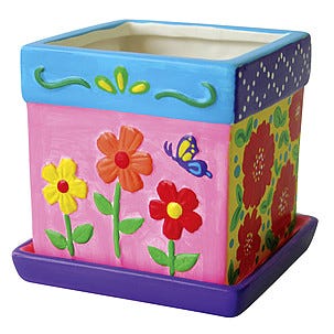 Måla en blomkruka