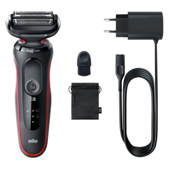 Braun Series 5 51-R1000s röd, rakapparat Wet & Dry