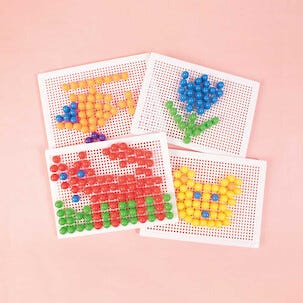 Stiftmosaikk, hullplate og 120 stifter