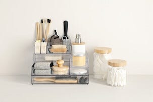 Rund badborste bambu 9,5 cm