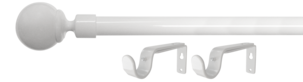 Säädettävä verhotanko seinäkiinnikkeet, 120-210 cm