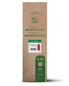 Brannslukningsapparat Housegard ReUse refylt, pulver, 6 kg