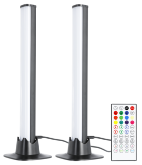 2 ljuspelare med färgeffekter