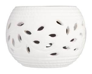 Solcellslykta bord keramik, vit