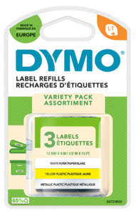 Dymo LetraTag merkebånd 3-pack