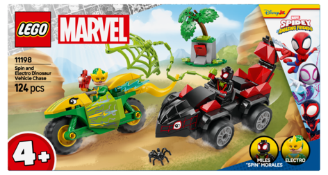 LEGO Marvel Spidey 11198 Dinomenopelien takaa-ajo, yli 4-vuotiaille