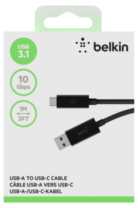 USB-kabel USB-C till USB-A (USB 3.1) Belkin