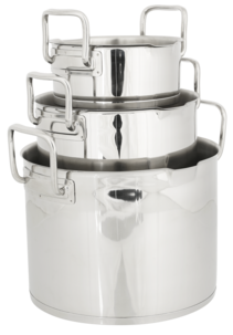 Kastrullset induktion rostfritt stål, 6 delar