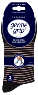SockShop Gentle Grip Naisten sukat, 37–42, 3 paria