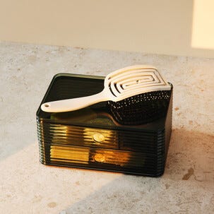 Hårbørste bred, buet paddelbørste, 7,5 x 23 cm