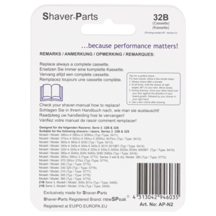 Rakhuvud 32B till rakapparat Braun Series 3