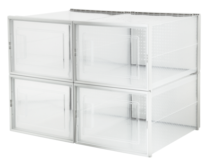 Stapelbar skolåda med dörr, 4-pack