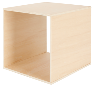 Träkub metallhyllan Cube