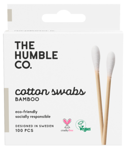 Bomullspinnar The Humble Co, 100-pack