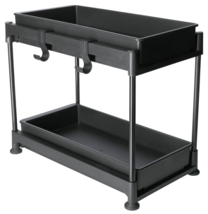 Liten oppbevaringshylle med 2 skuffer, (38,5 x 21,5 x 31 cm)