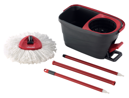 Vileda Turbo Smart golvmopp, set med hink och urvridare