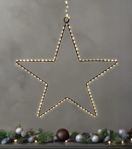 Adventsstjärna metall LED varmvit 38 cm Northlight