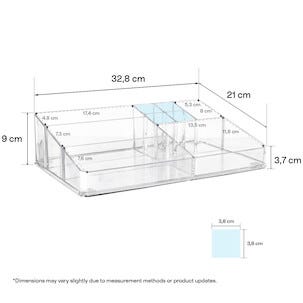 Meikkiteline kirkasta muovia