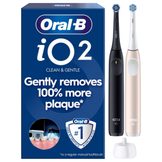 Oral-B iO2 Duo eltandborste, 3 borstlägen, 2 pack