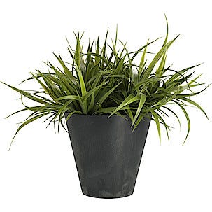 Blomkruka med betongeffekt svart, 23 cm 