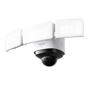 Eufy Floodlight Cam 2K Pro Valvontakamera, 3 valonheitintä