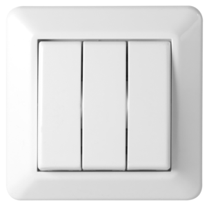 Elko RS innfelt strømbryter, 3x1-pol, Nordic renhvit