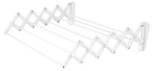 Vegghengt tørkestativ, uttrekkbart, 5,6 m