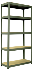 Metallihylly autotalliin tai varastoon, 5 hyllytasoa