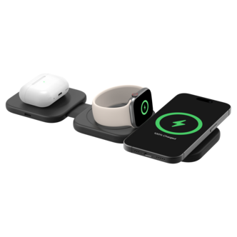 Belkin BoostCharge Pro 3-i-1 trådlös reseladdare Qi2, 15 W
