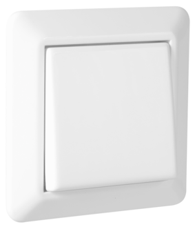 Elko RS innfelt strømbryter, 1-pol/trapp, Nordic renhvit