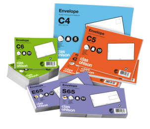 Kuvert E65, vita, 50-pack