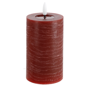 Blockljus LED röd med flammande låga