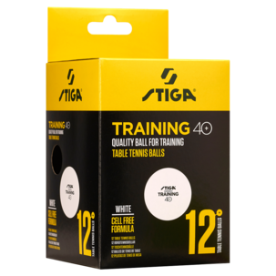 Stiga Training 40+ bordtennisballer, 12-pakning