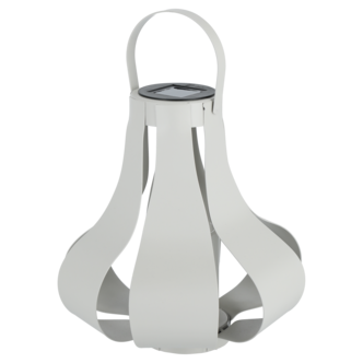 Northlight solcellslykta metall med handtag, grå