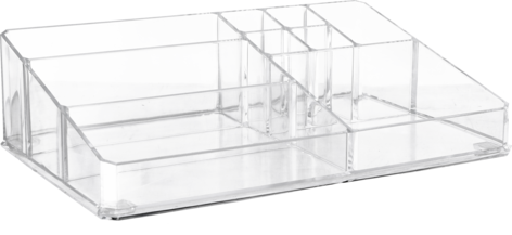 Makeup organizer, klar plast