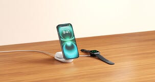 Belkin UltraCharge 2 in 1 Qi2-laddare, 25 W