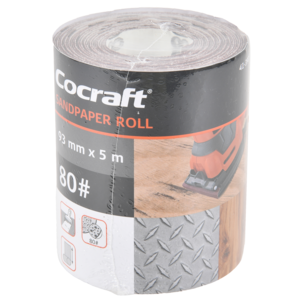 Cocraft sandpapir på rull, 93 mm x 5 meter, 1-pakning