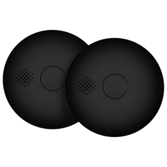 Housegard Luma trådlös brandvarnare svart, 2-pack