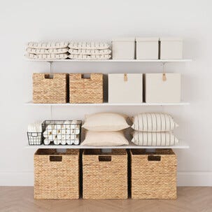 Trådkorg i metall, förvaringskorg svart