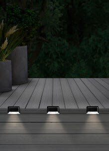 Solcellsbelysning för räcke, 3-pack