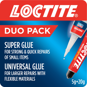 Loctite Duo Pack, superlim 5 g och universallim 20 g