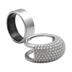 Haale II Pavé Ring Cover ringskydd, silver