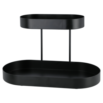 Sminkhylla metall, 2 våningar, 30 x 13 x 21,5 cm