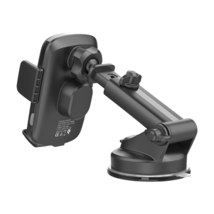 Puhelinteline autoon, puristuskiinnike, langaton Qi ja imukuppi