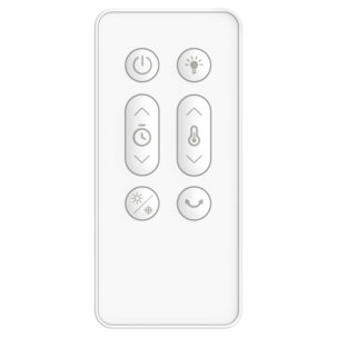 Keramisk värmefläkt, portabel med fjärrkontroll, vit, 2000 W