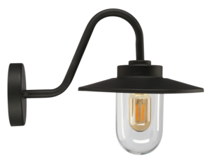 Stallykta Emil, vägglampa utomhus, svart